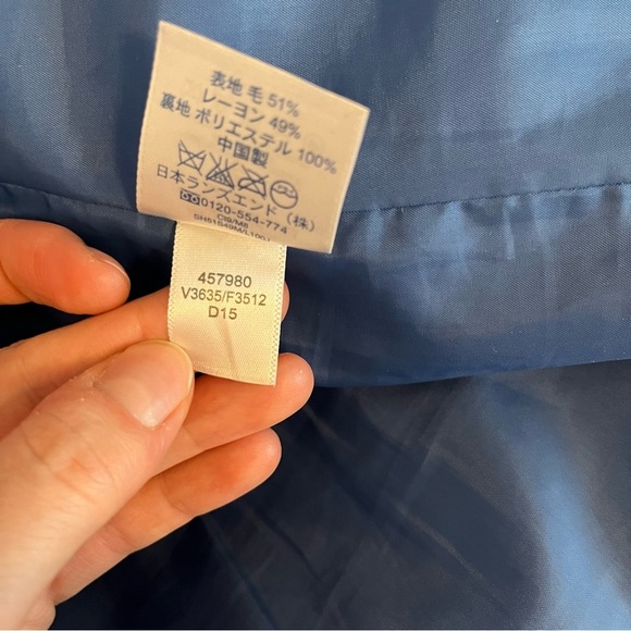 Lands' End Full Zip Funnel Neck Wool Blend Jacket - Size 14 - Picture 11 of 11